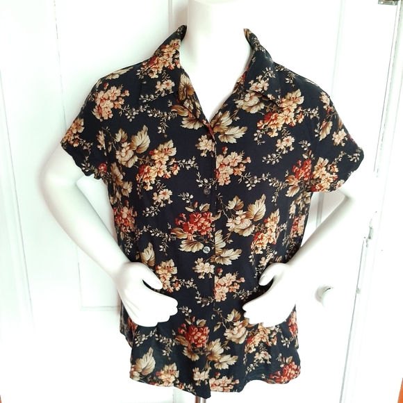 Evan Picone Tops - Evan Picone Vintage Floral Blouse